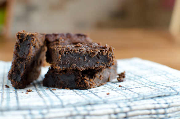 Chocolate Butter Bean Brownies - no flour, no eggs! Fudgy, chewy, delicious and EASY to make with simple ingredients you have!