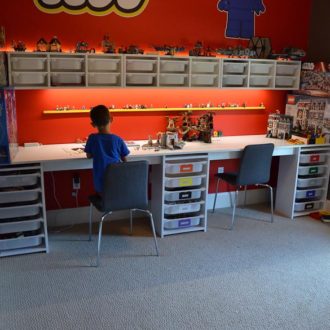 LEGO Room and LEGO Desk - A step by step on how to design a LEGO room in your house with a LEGO desk.