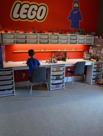 LEGO Room and LEGO Desk - A step by step on how to design a LEGO room in your house with a LEGO desk.