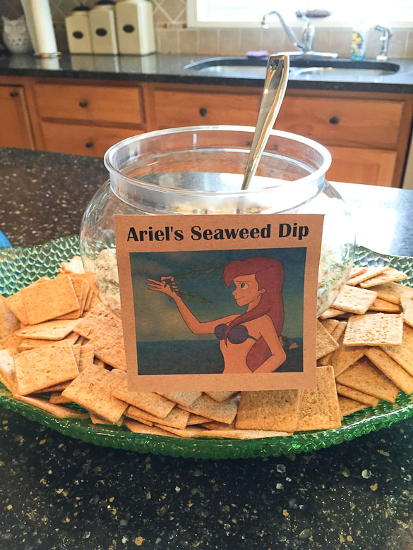 Disney Princess Bridal Shower Ideas - We put this party together within 2 days and you can too! (Ariel's Seaweed Dip)
