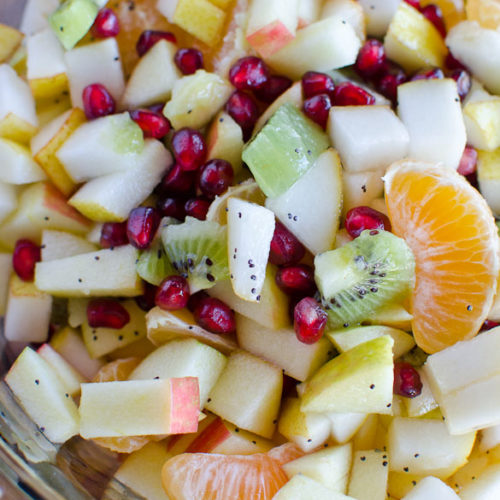 Winter Fruit Salad with Honey-Lemon Poppy Seed Dressing - Easy Recipes ...