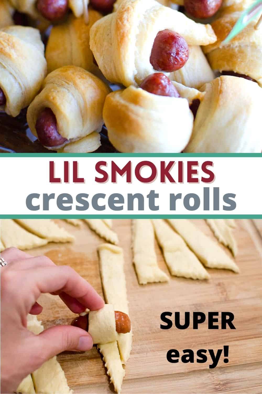 This pigs in a blanket recipe is only two ingredients: Lil smokies and crescent rolls. Perfect party food or eat for breakfast!