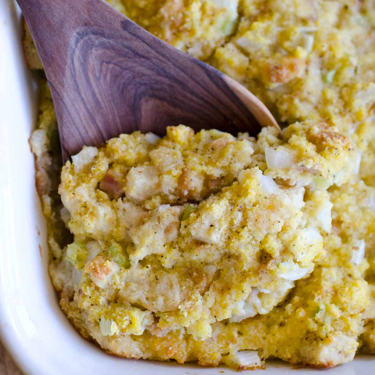 Easy Cornbread Dressing - Use Jiffy or homemade, your choice!