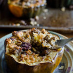 This easy weeknight dinner (or breakfast!) involves cooking stuffed acorn squash in the oven with a flavorful sausage and pecan filling. This Sausage-Stuffed Acorn Squash recipe will soon turn into your family's favorite.