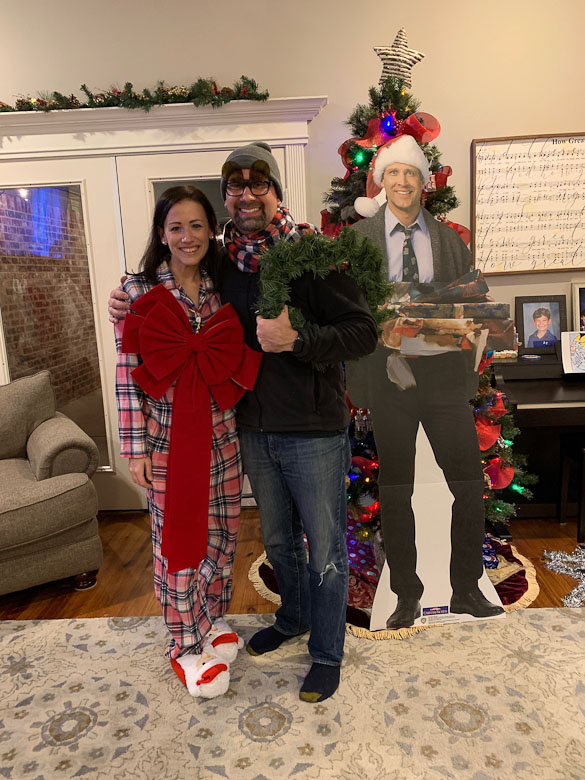 We hosted our 2nd annual National Lampoon's Christmas Vacation Party. Read below for details on Griswold-inspired decorations, costumes, snacks and drinks to have your own Christmas Vacation movie party.