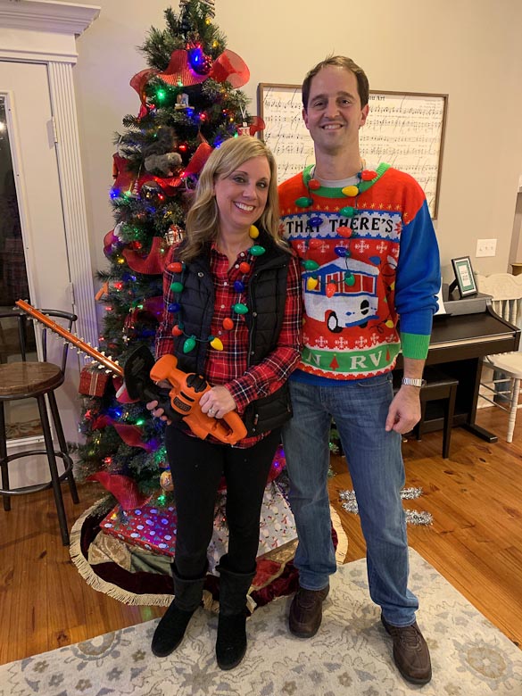 We hosted our 2nd annual National Lampoon's Christmas Vacation Party. Read below for details on Griswold-inspired decorations, costumes, snacks and drinks to have your own Christmas Vacation movie party.