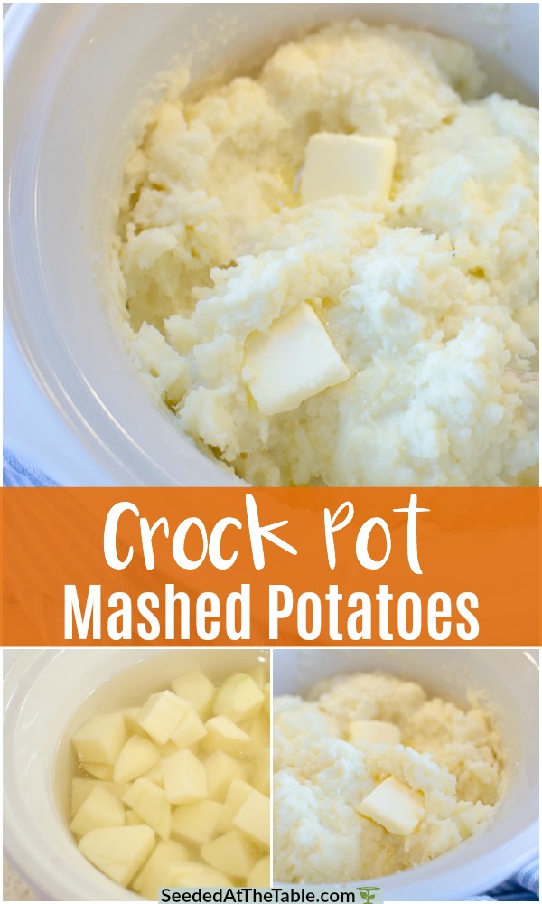 pinterest collage for crock pot mashed potatoes