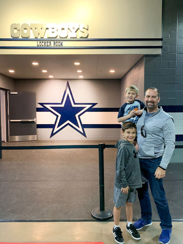 We had the opportunity to tour the AT&T Stadium -- home of the Dallas Cowboys.  My football loving family thoroughly enjoyed touring the entire stadium, from the gift shop, to the field, to the locker rooms and more!  Scroll for more about our experience and to view photos of our tour.
