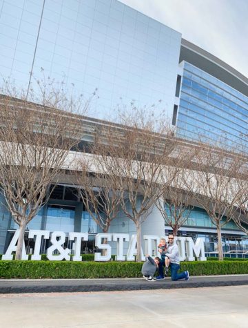 We had the opportunity to tour the AT&T Stadium -- home of the Dallas Cowboys.  My football loving family thoroughly enjoyed touring the entire stadium, from the gift shop, to the field, to the locker rooms and more!  Scroll for more about our experience and to view photos of our tour.