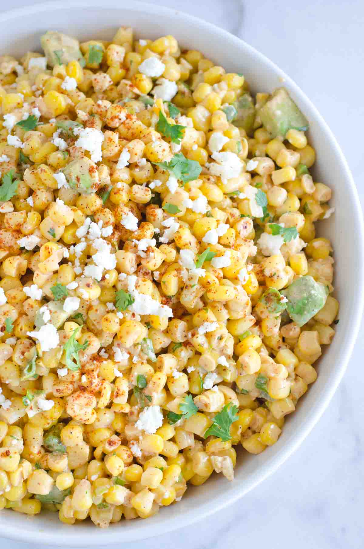 bowl of mexican corn salad