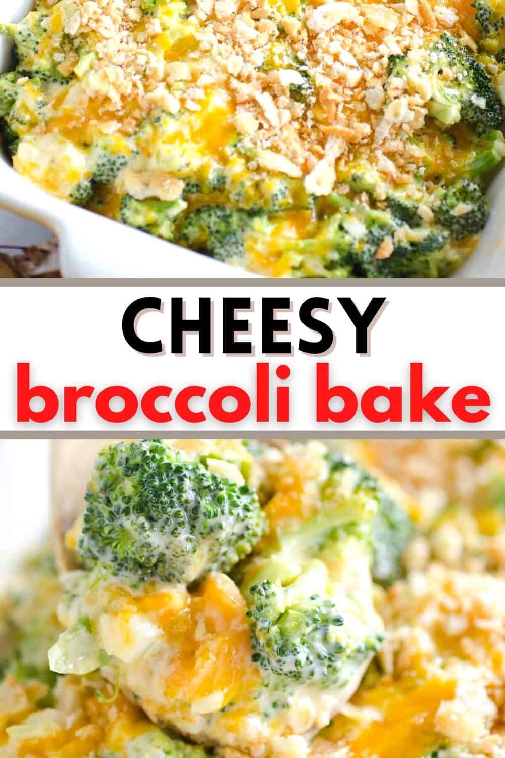 Broccoli cheese casserole is an easy cheesy side dish for Sunday supper or the holidays!  Topped with buttery Ritz crackers!