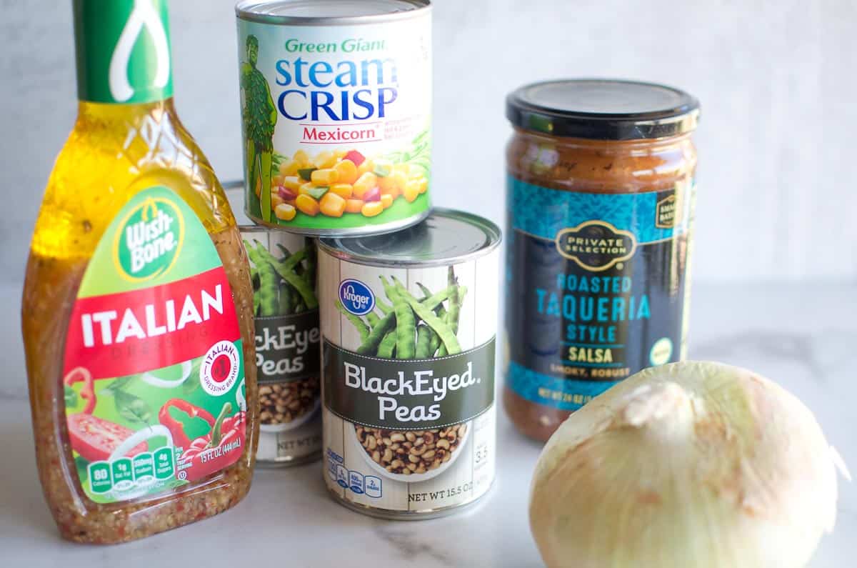 ingredients for black eyed peas dip recipe