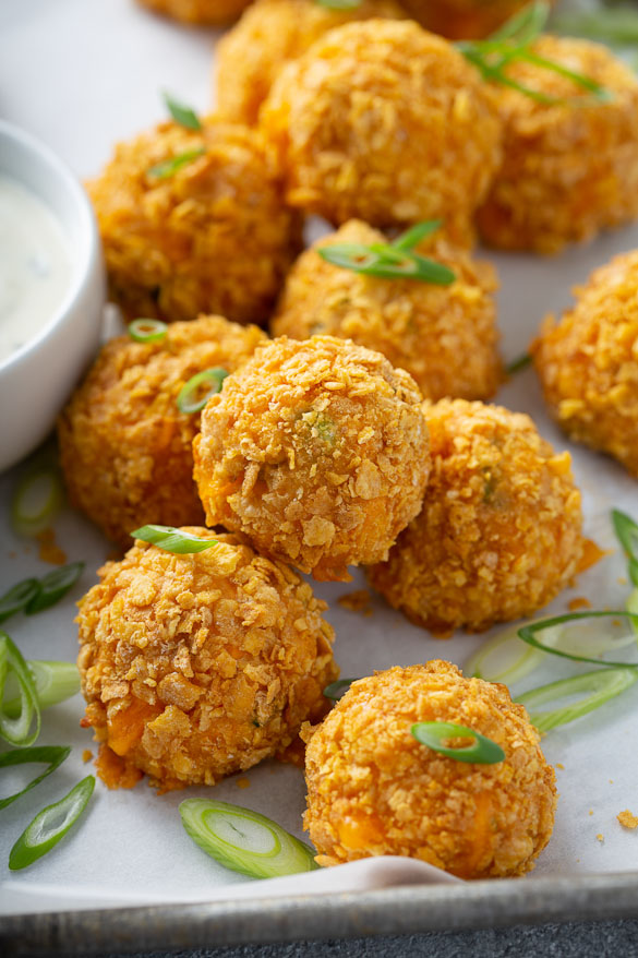 buffalo chicken bites with a crispy coating