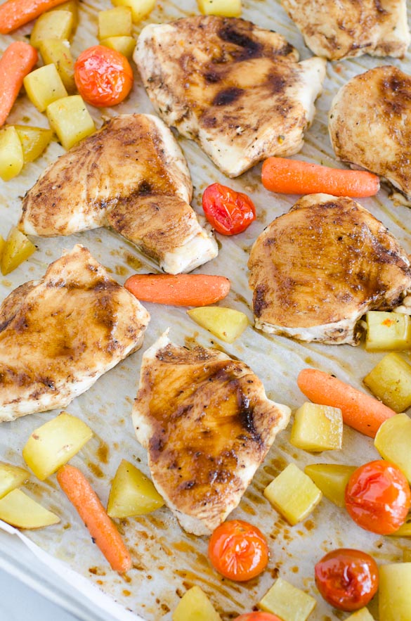 Sheet Pan Balsamic Chicken with Roasted Vegetables