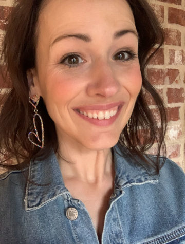 rhinestone heart earrings