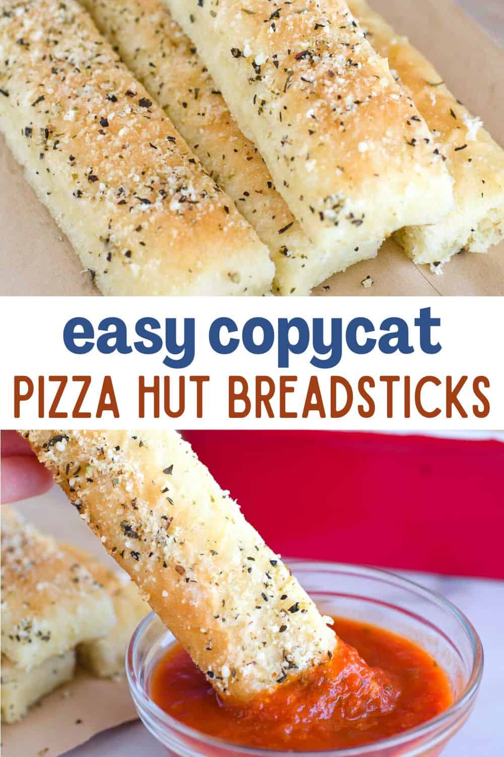 These homemade breadsticks are labeled by my family as "Better Than Pizza Hut Breadsticks". We love Pizza Hut breadsticks, but this easy copycat recipe steps it up a notch and is ALWAYS fresh out of the oven!