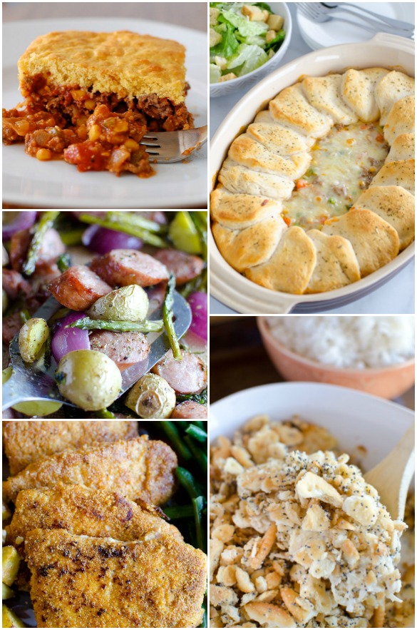 collage of easy dinner recipes