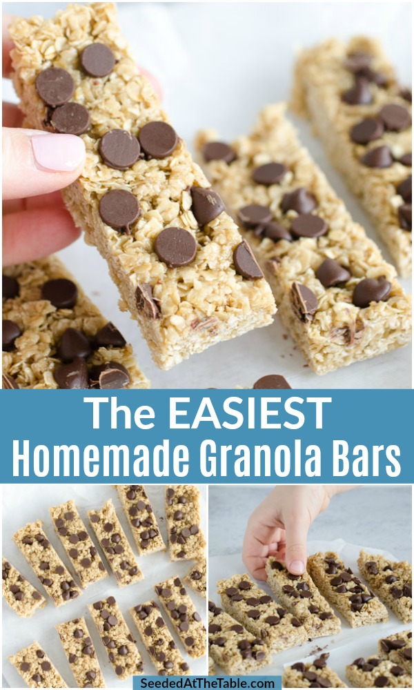 pinterest collage for homemade granola bars