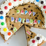birthday chocolate chip cookie cake