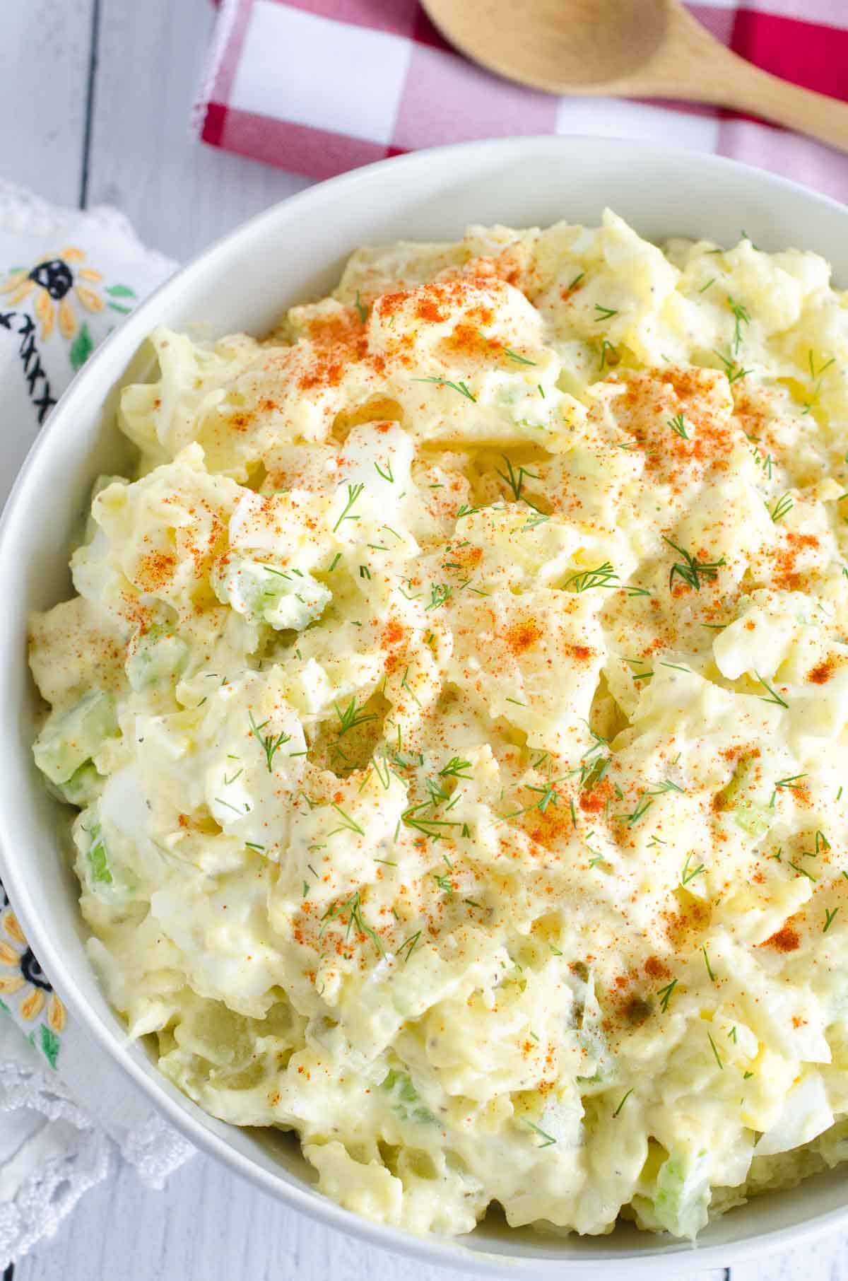 bowl of the best potato salad recipe