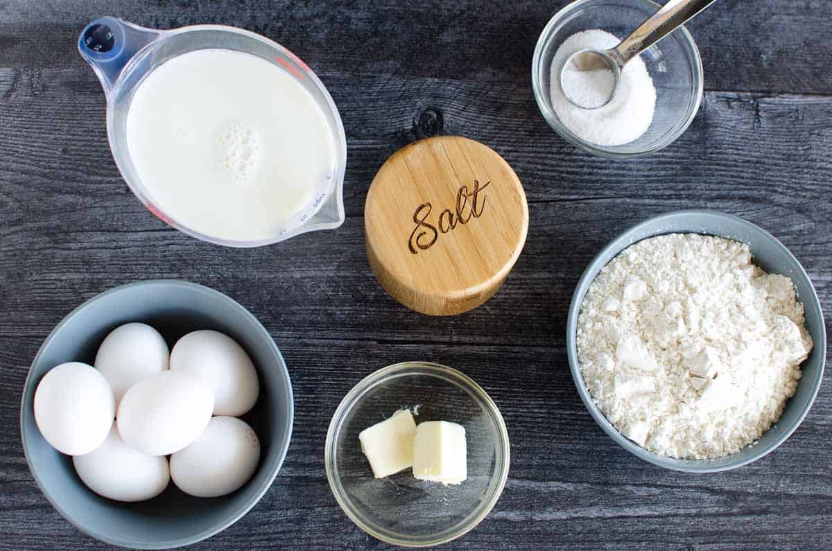 ingredients for Dutch baby recipe