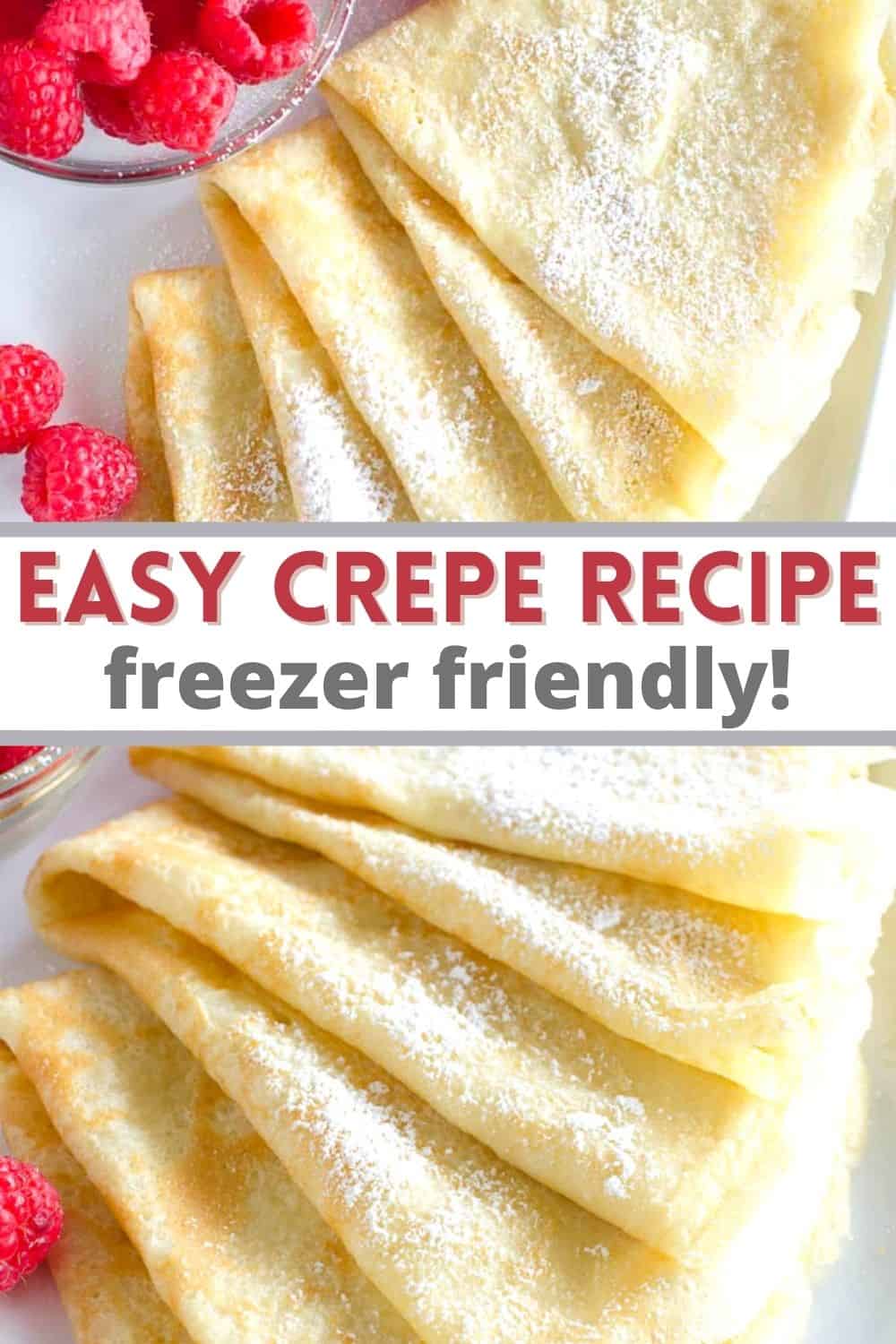 No fancy equipment needed for this easy crepe recipe. Mix flour, milk, eggs and baking powder in a blender to make these crepes for breakfast or dessert!