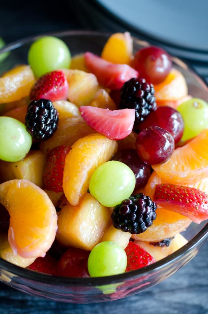 Easy Fruit Salad Recipe (with a citrus vanilla dressing)