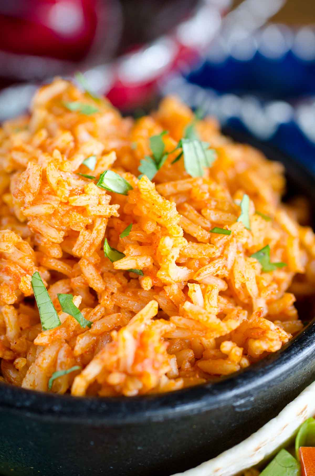 mexican rice in a bowl