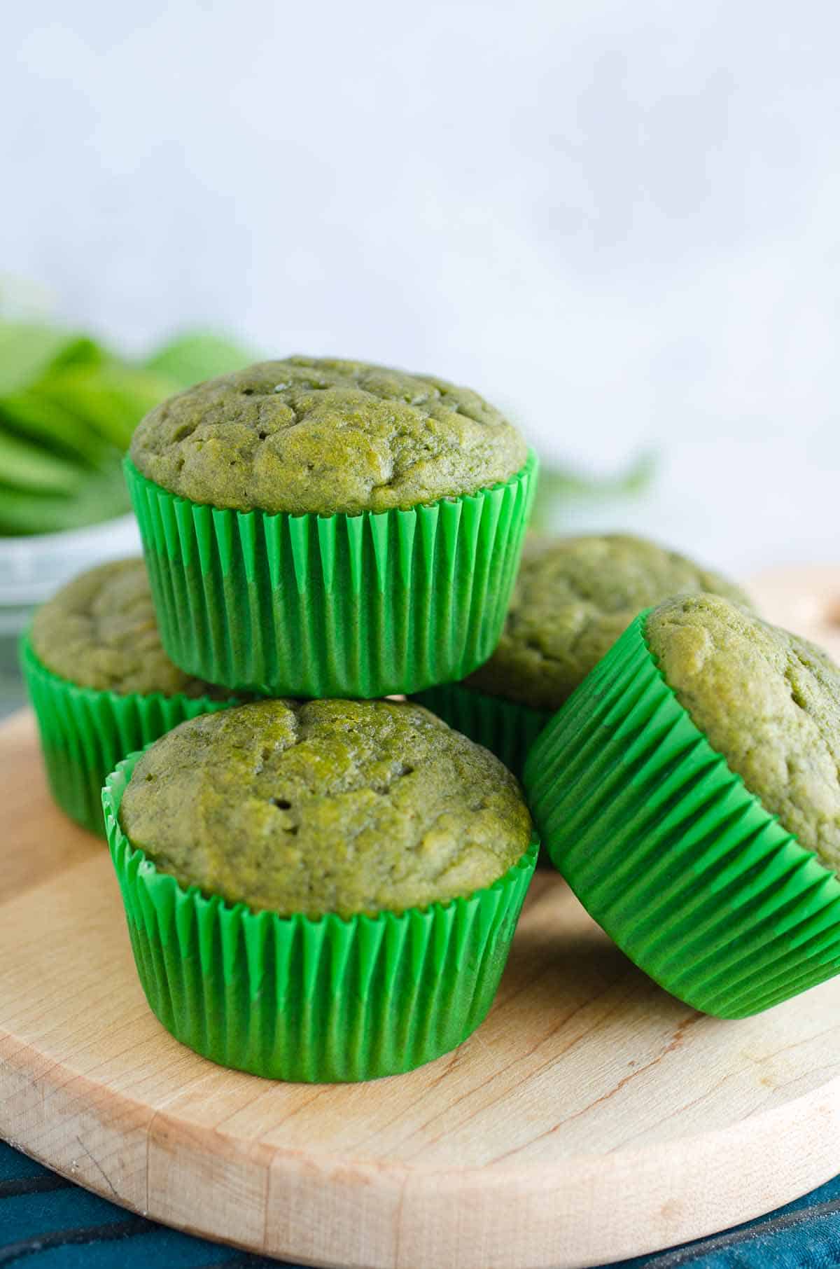 green muffins