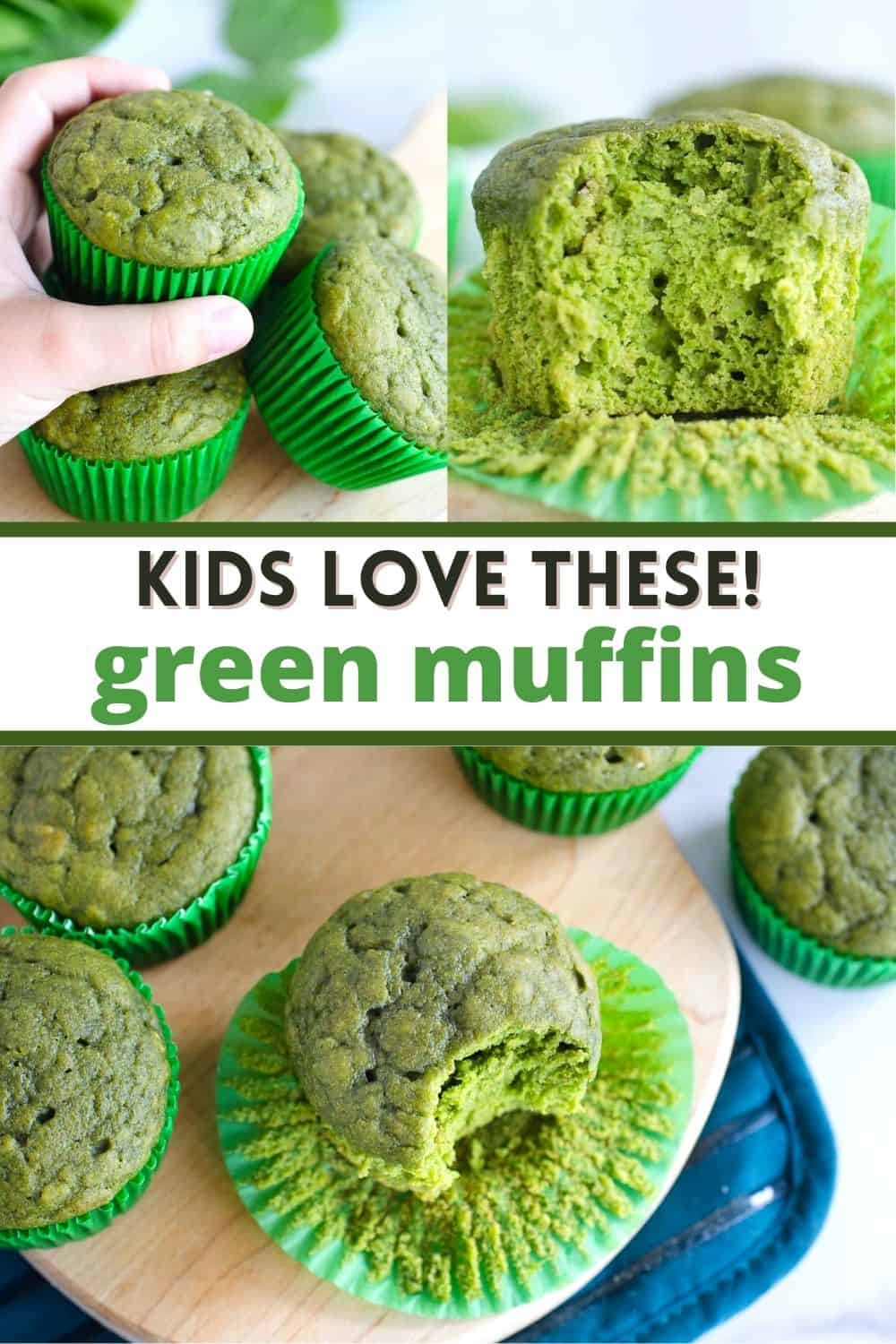 These spinach muffins are healthy green muffins for kids, but adults love them, too! Sweetened with bananas and honey, these have no refined sugar.