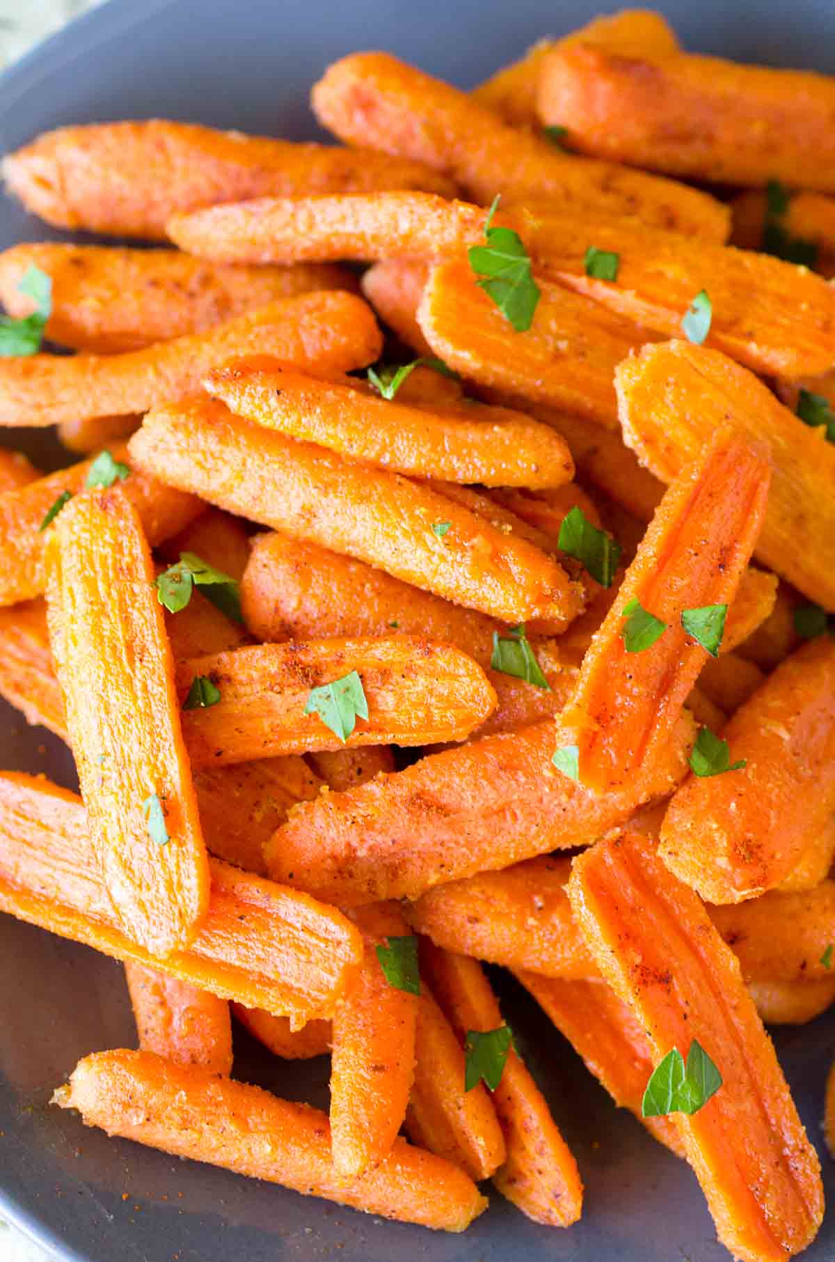 cut up glazed carrots