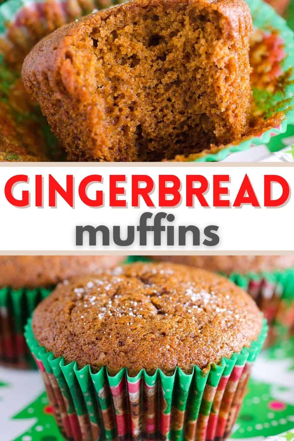 This easy gingerbread muffin recipe is perfect for holiday brunch or Christmas baskets.
