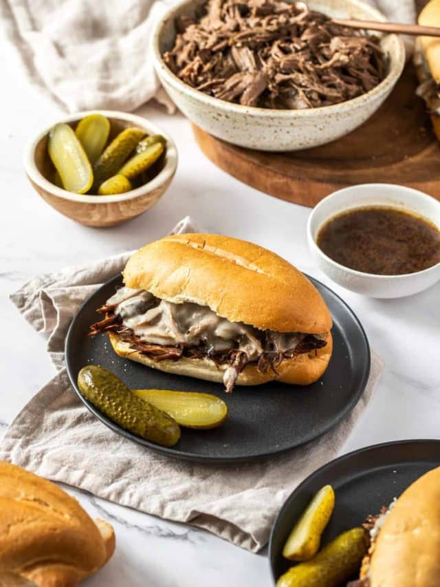 Slow Cooker French Dip Sandwiches Story Easy Recipes for Family Time