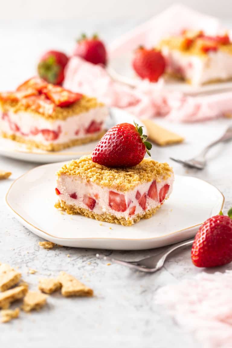 Frozen Strawberry Dessert A refreshing recipe for strawberry lovers.
