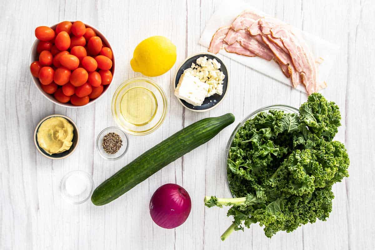 ingredients to make kale salad