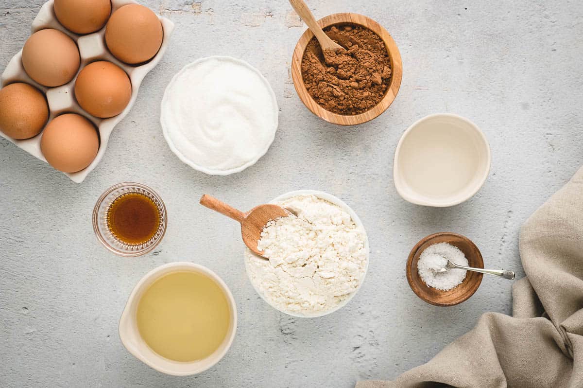 ingredients for perfect brownie recipe