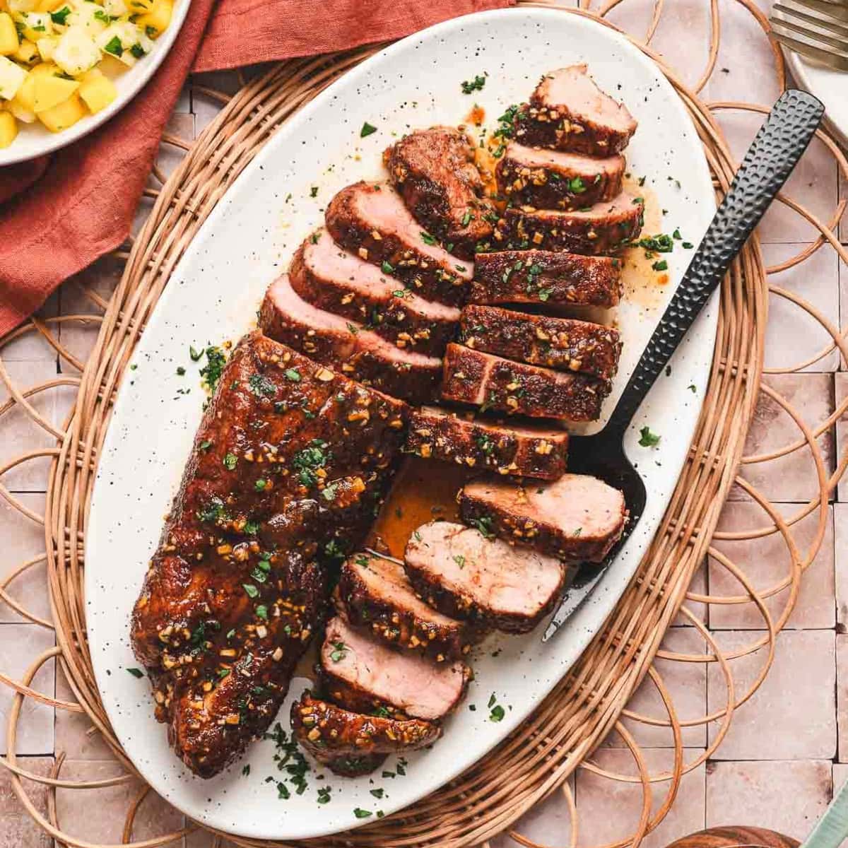 Island Glazed Pork Tenderloin - 30 minute one-pan meal!