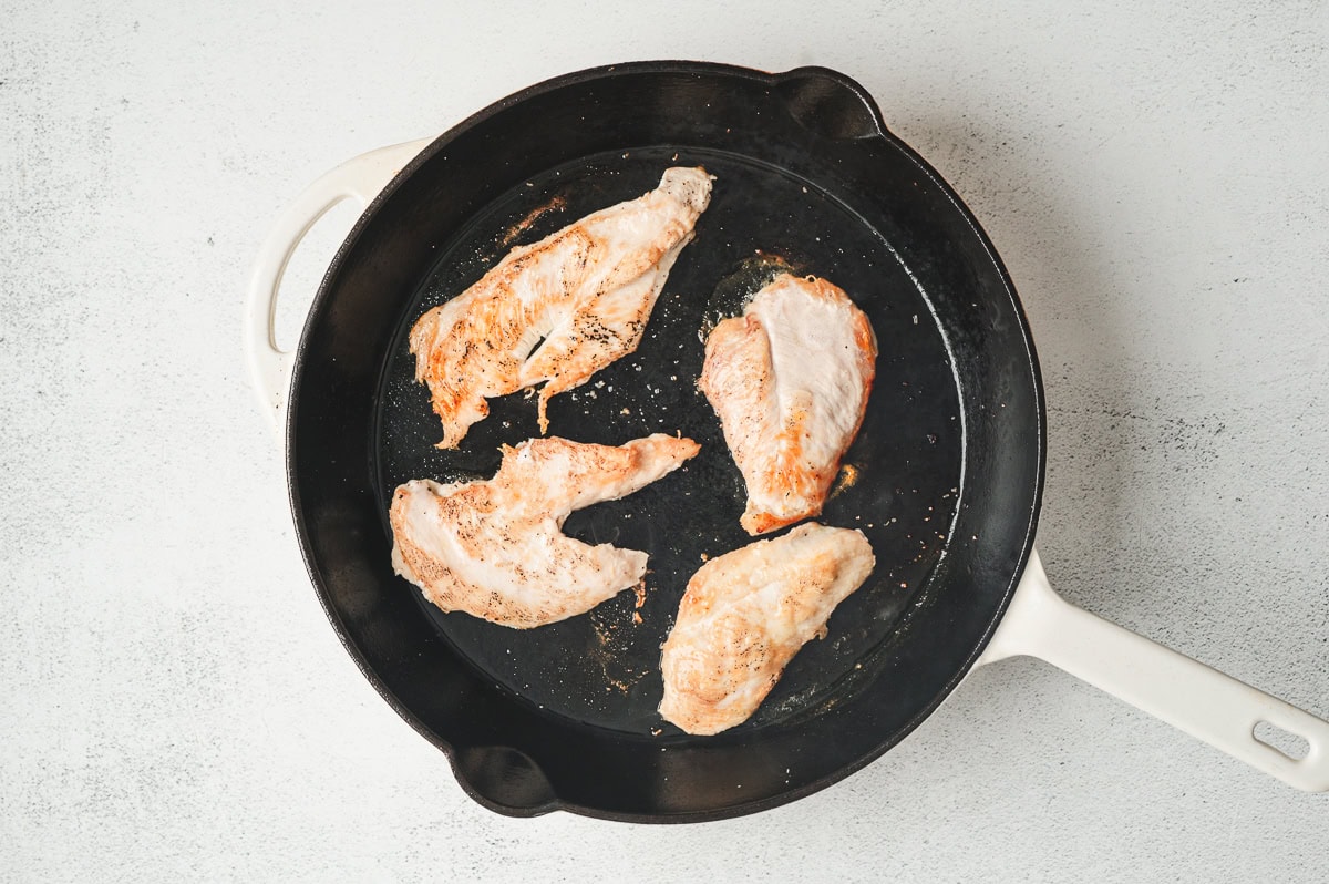 chicken cooked in skillet